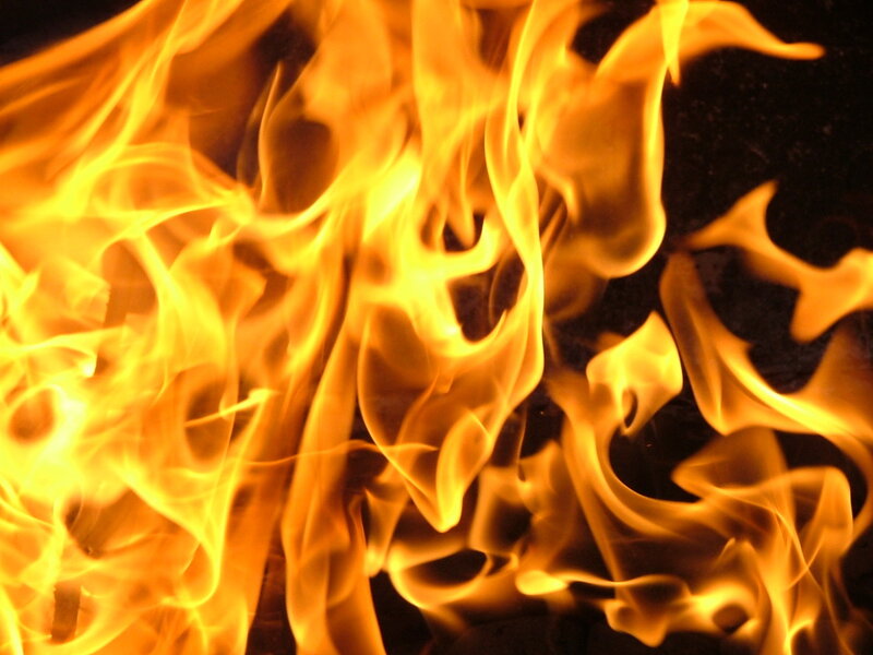 Flames Burning in Darkness