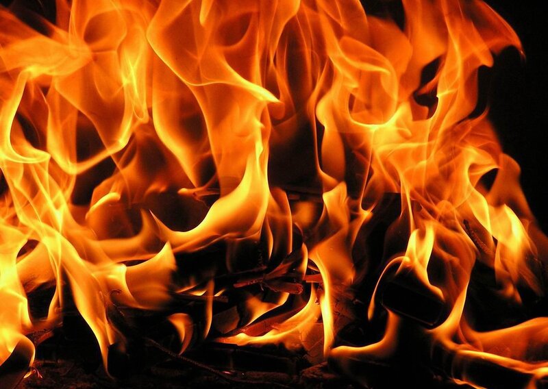 Flames Burning in Fire — Orange