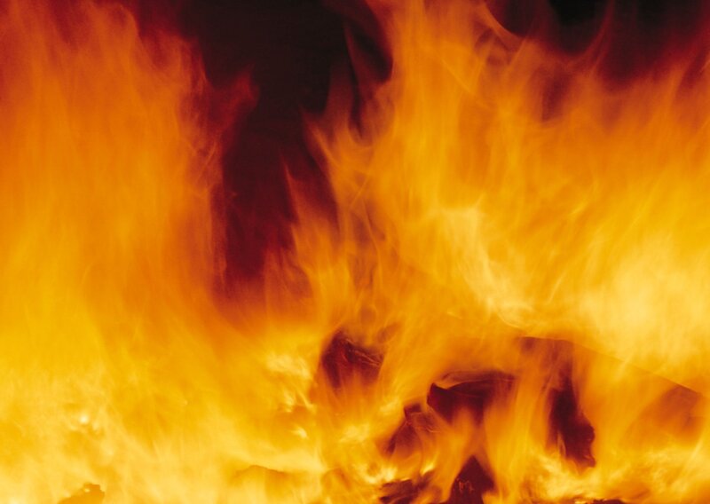 Flames Burning Intensely