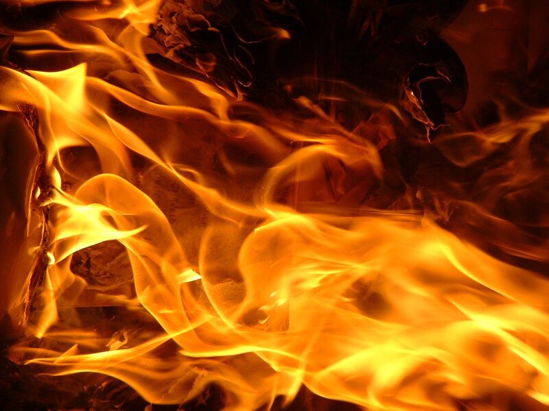 Flames Burning Paper