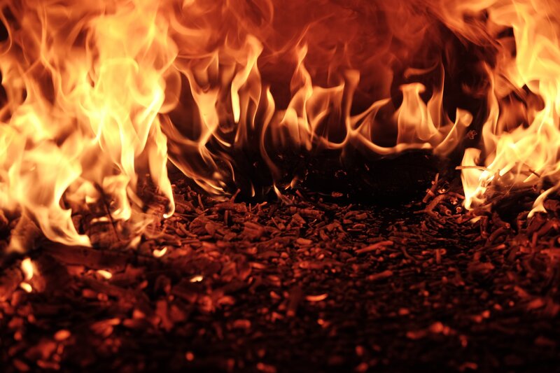 Flames Burning Wood