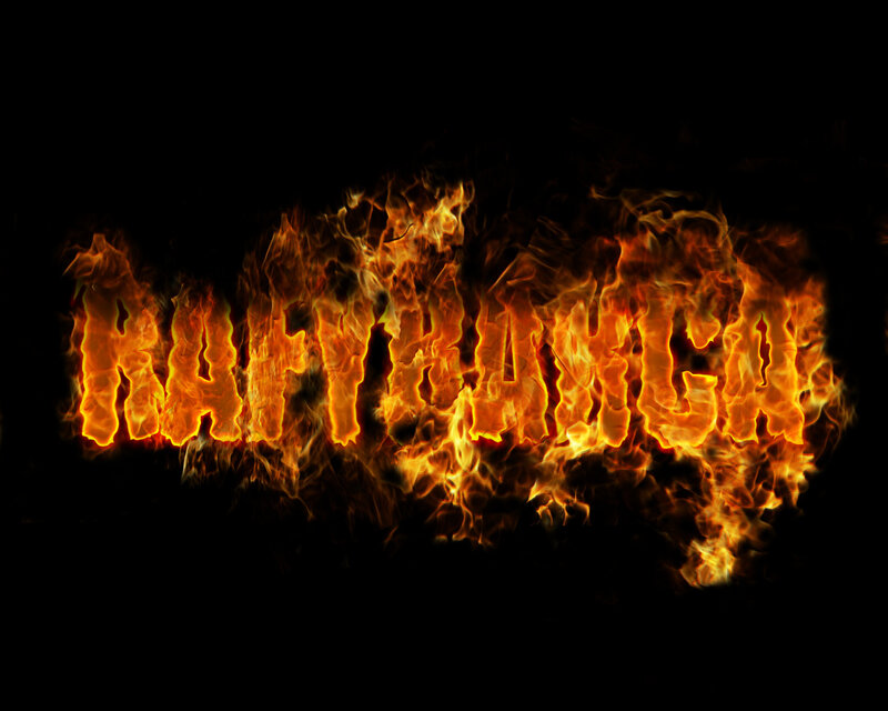 Flames Forming Text