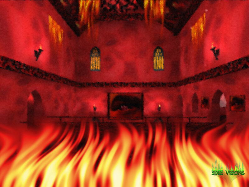 Flames in a Hall
