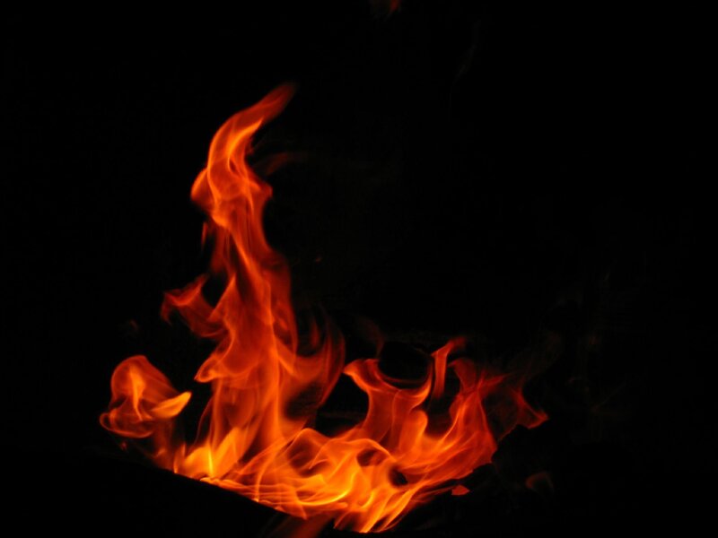 Flames in Darkness — Orange