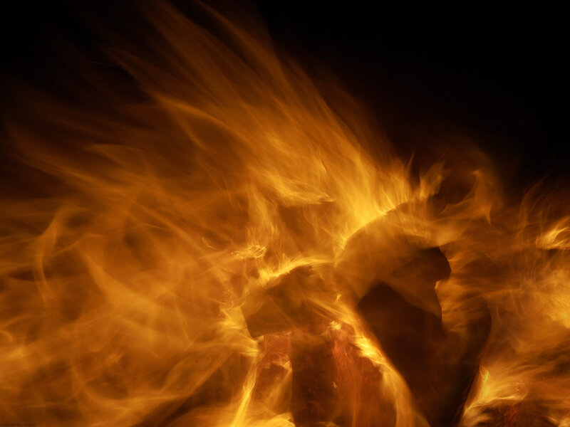 Flames in Motion — Orange, Dramatic, Night