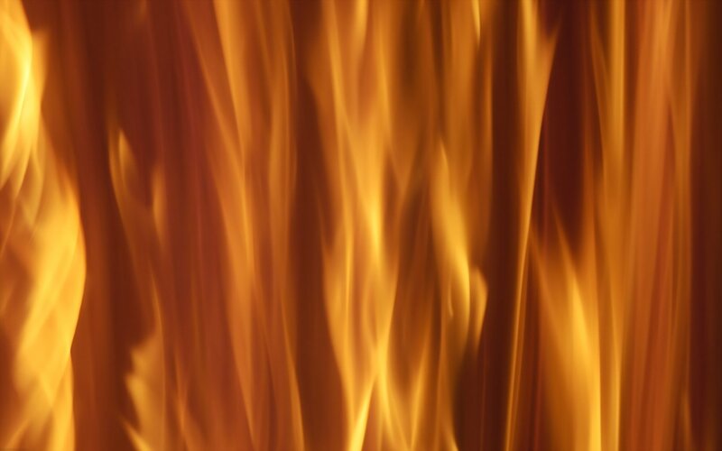 Flames in Motion — Orange, Intense, Photograph