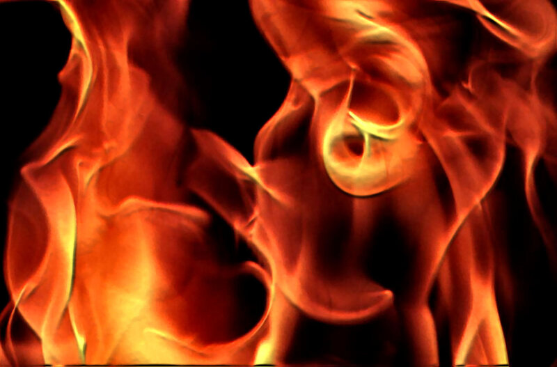 Flames in Motion — Red