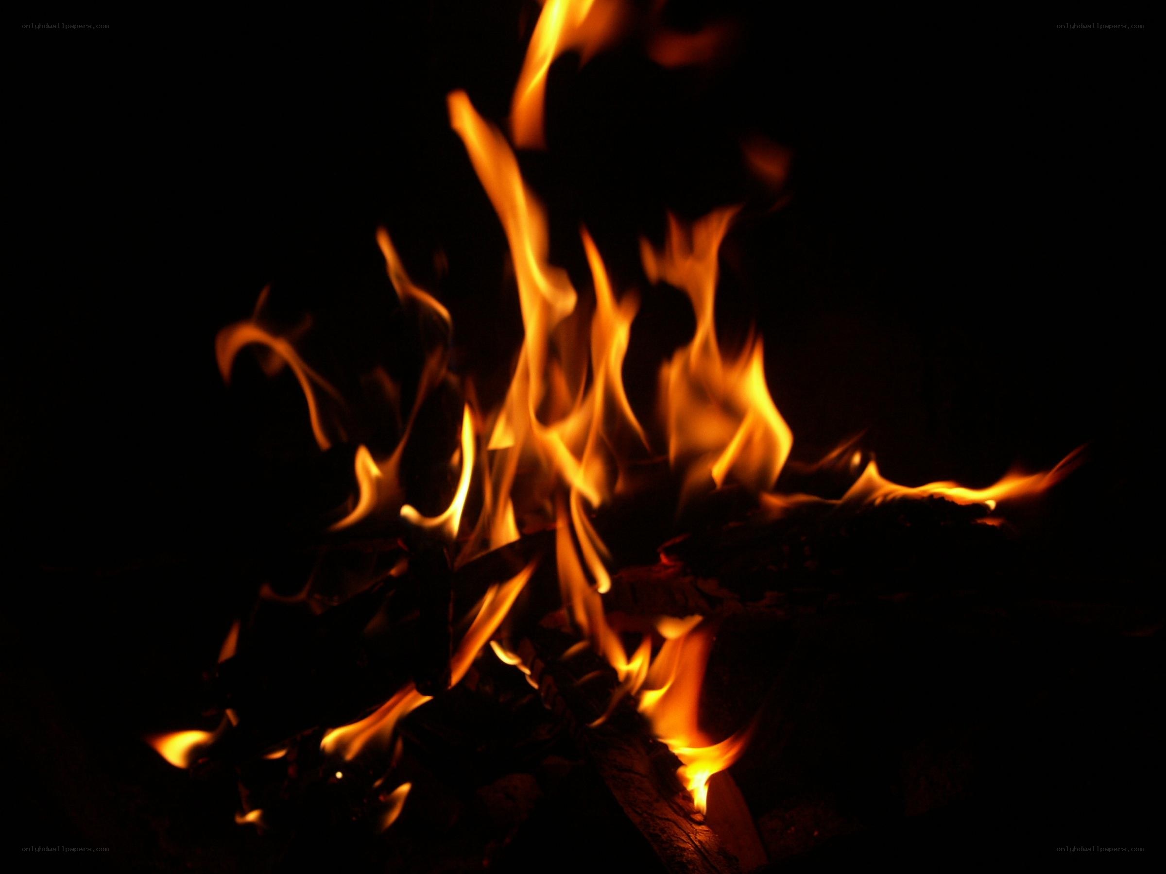 flames in the dark