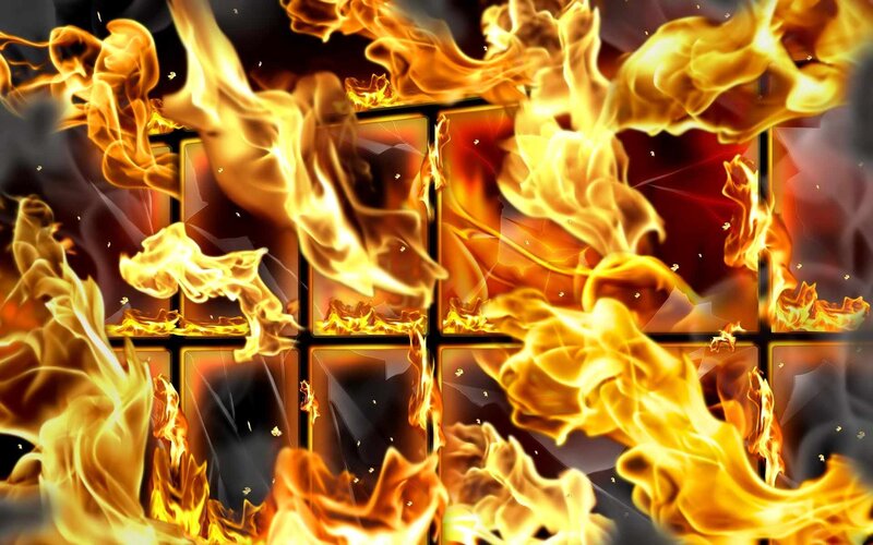 Flames on a Grid — Orange