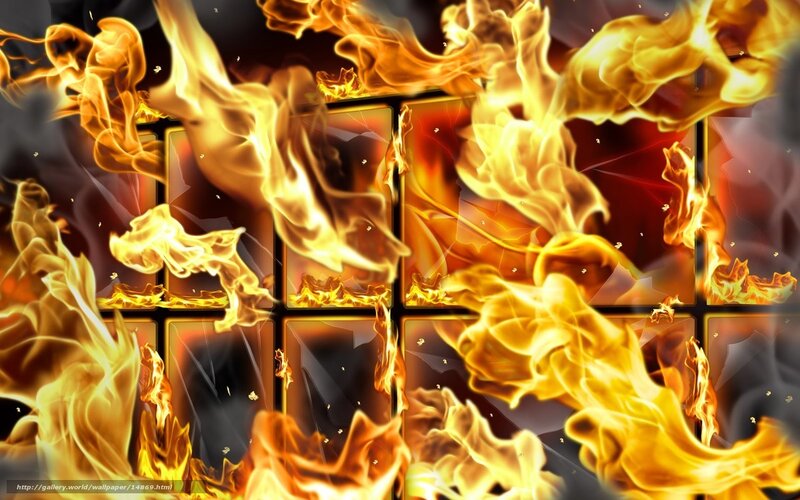 Flames on a grid