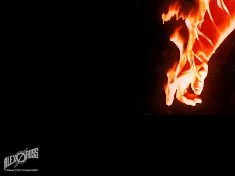 Flames on a Hand