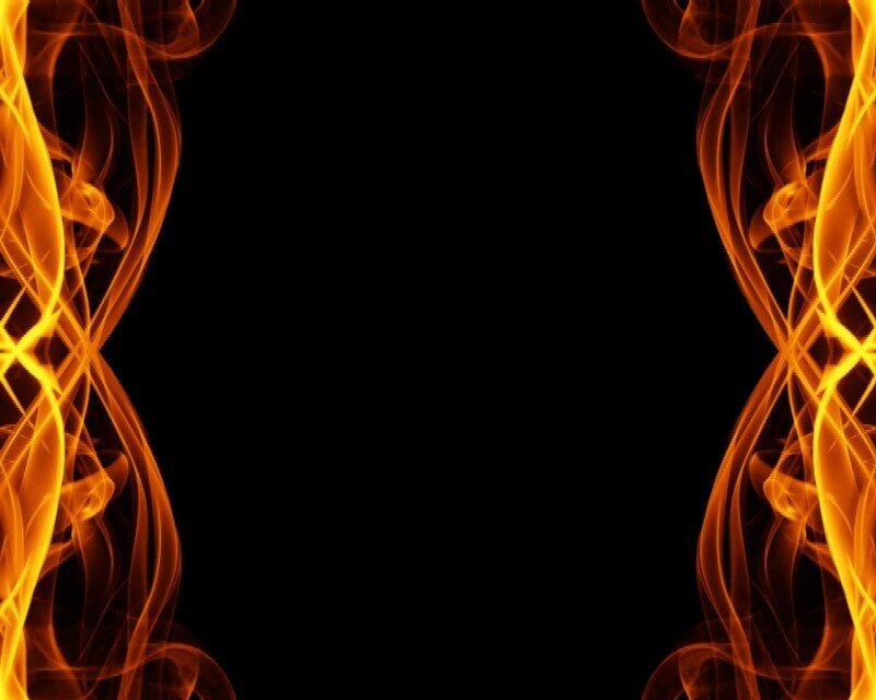flames on black background