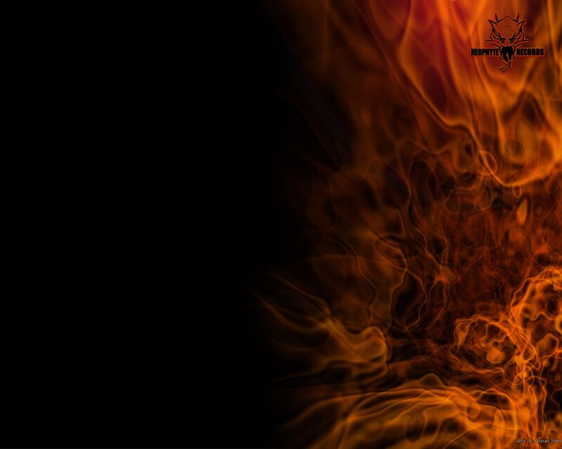 Flames on Black Background — Dramatic, Digital Art, Fire