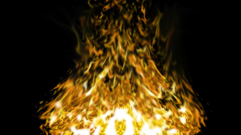 Flames on Black Background — Dramatic, Digital Art