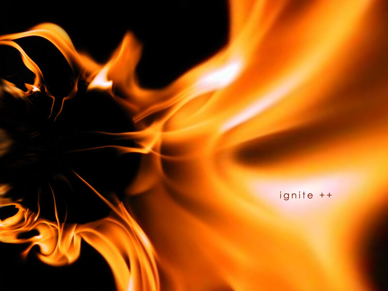 Flames on Black Background — Orange, Dramatic, Digital Art