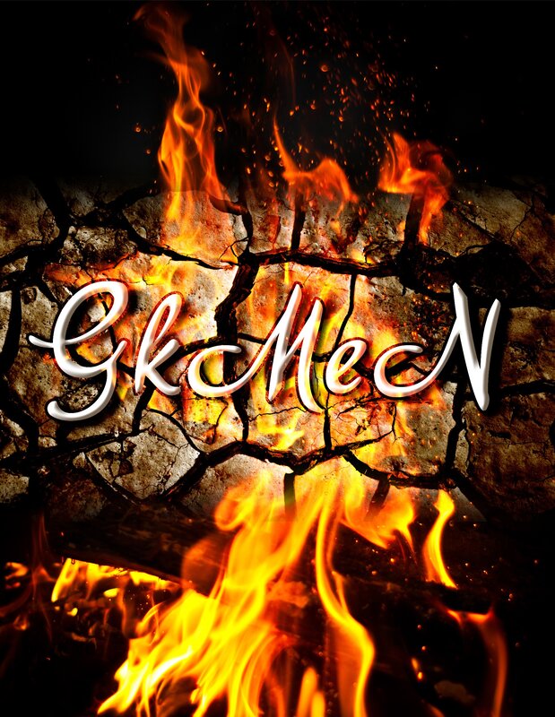 Flames on Cracked Ground
