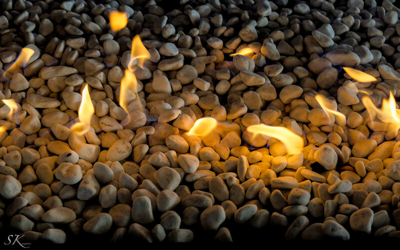 Flames on Pebbles