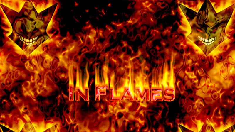 Flames with Demonic Faces — Red