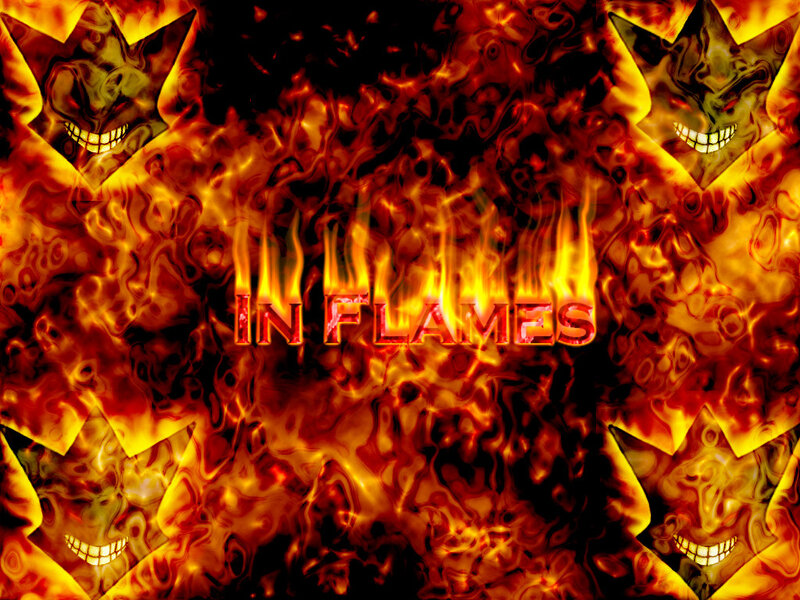 Flames with Demonic Faces