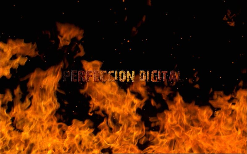 Flames with Text — Orange, Dramatic, Digital Art, Fire