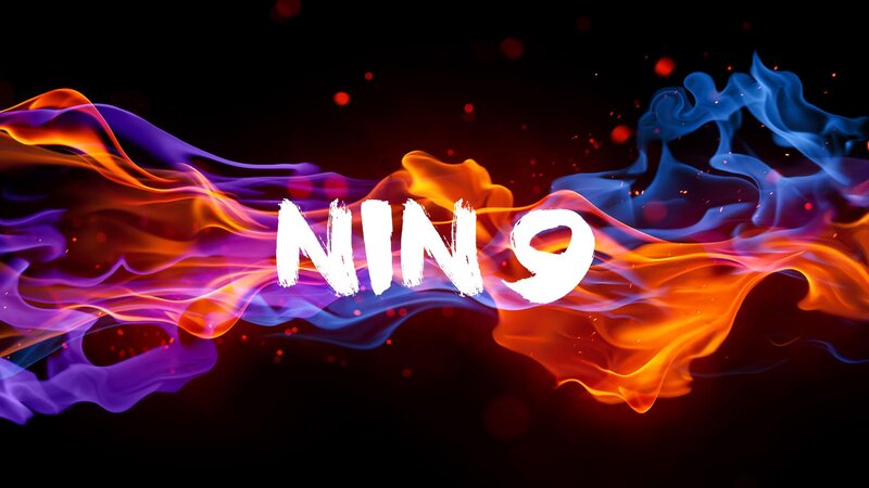 Flames with Text — Orange, Dramatic, Digital Art