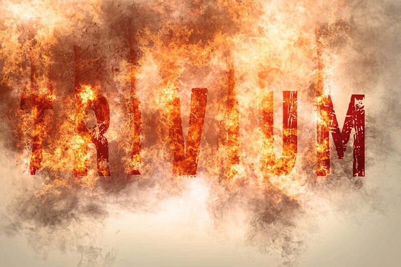 Flames with Text — Orange, Dramatic