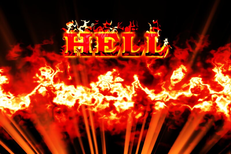 Flames with Text — Red, Dramatic