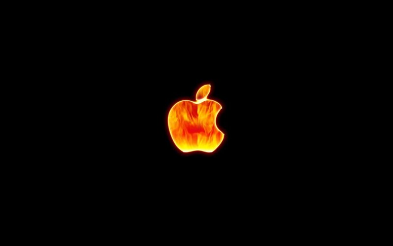 flaming apple logo
