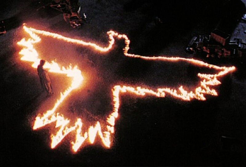 Flaming Bird Outline