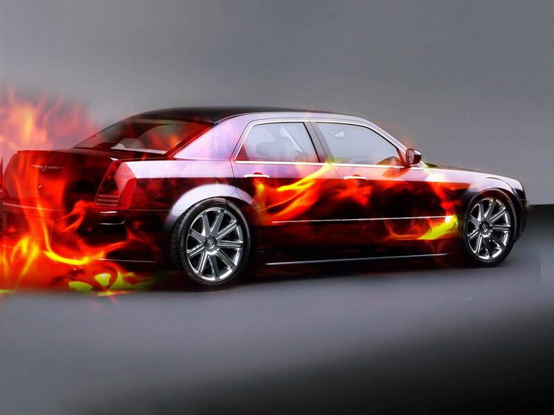 Flaming car concept
