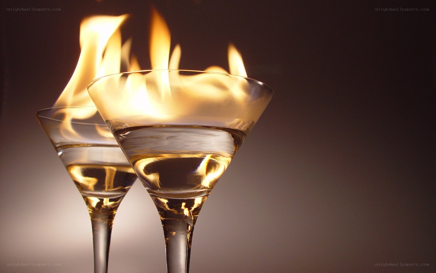 Flaming cocktails