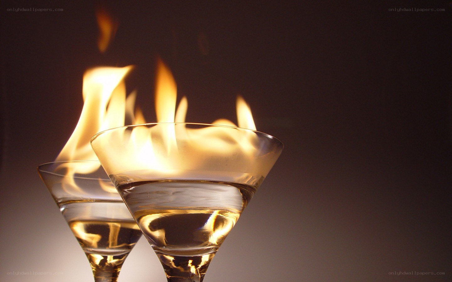 Flaming cocktails