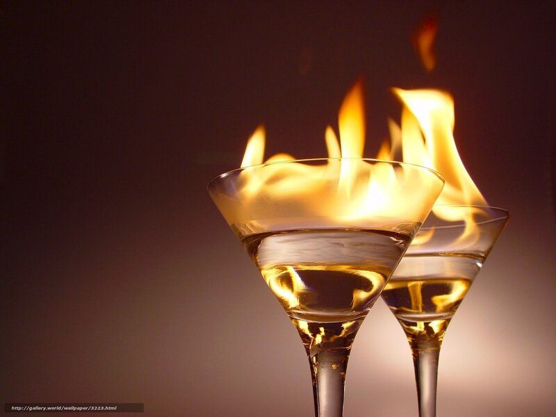 Flaming cocktails