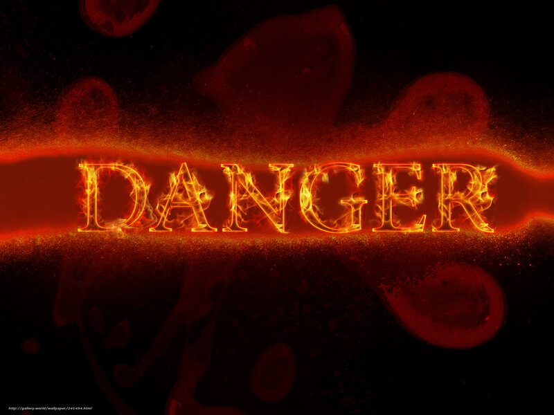 Flaming Danger Text — Red, Dramatic