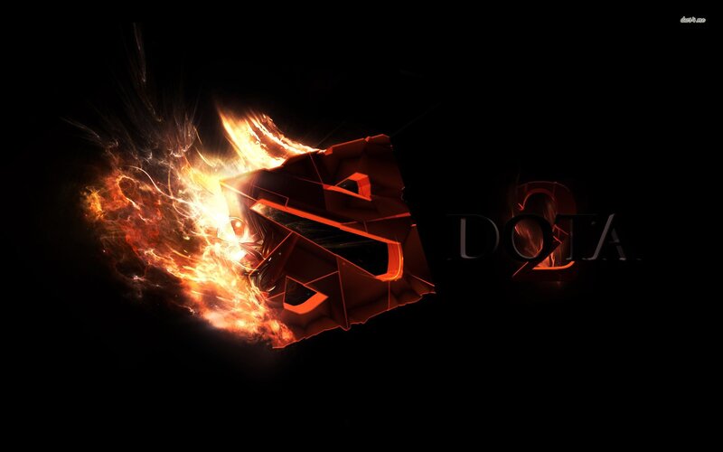Flaming Dota 2 Logo