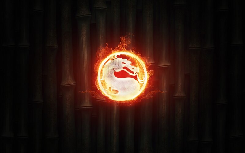 Flaming Dragon Logo — Black