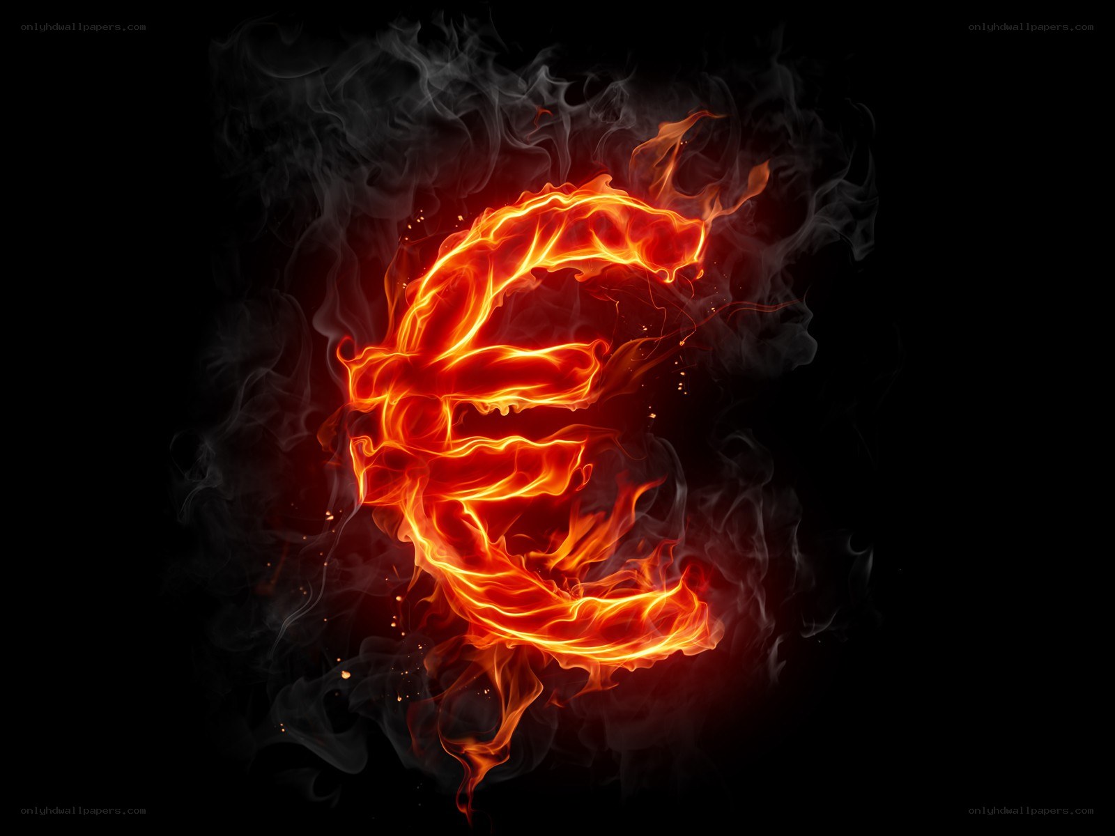 flaming euro symbol