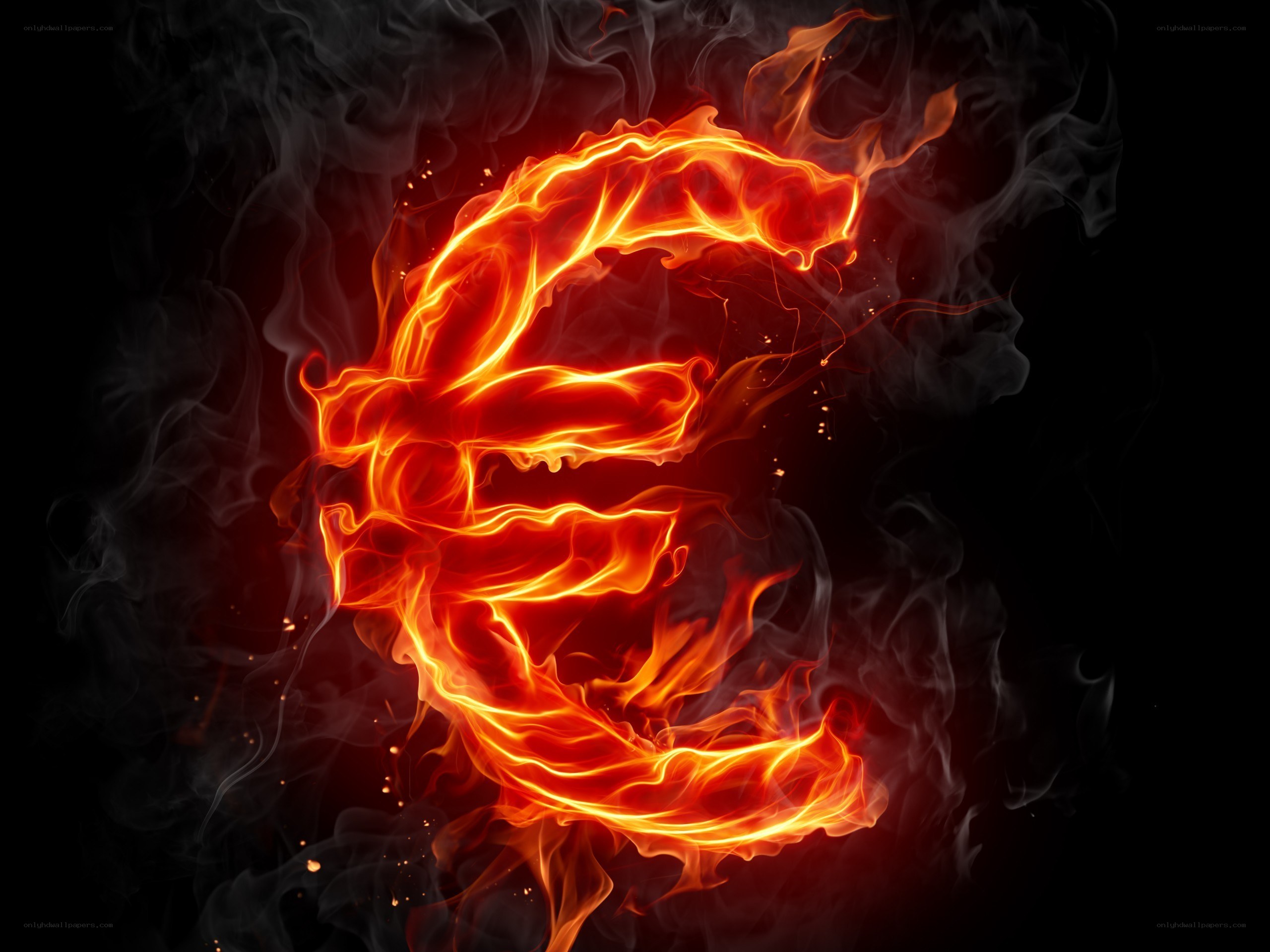 flaming euro symbol