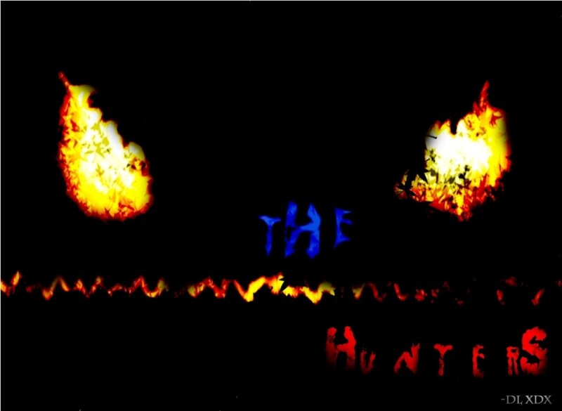 Flaming Eyes and Text