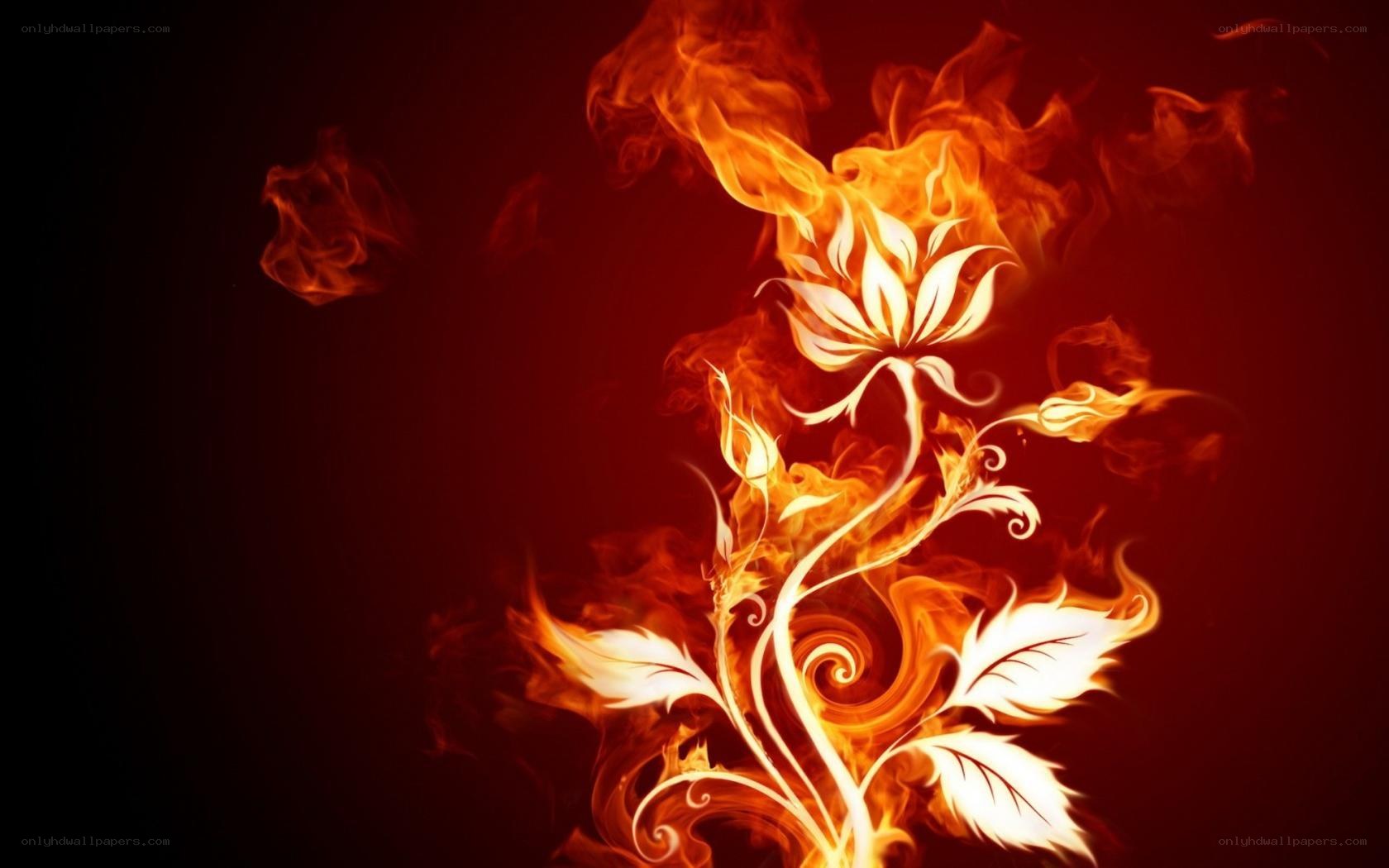 Flaming floral design