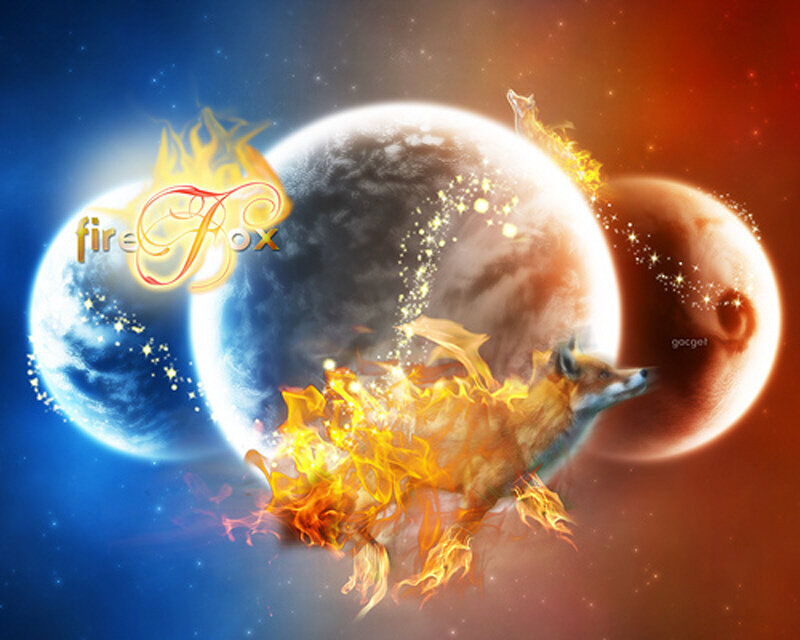 Flaming Fox in Space