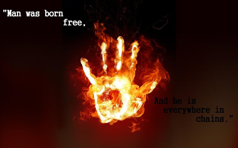 flaming hand freedom quote
