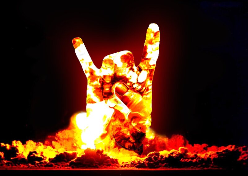 Flaming Hand Gesture