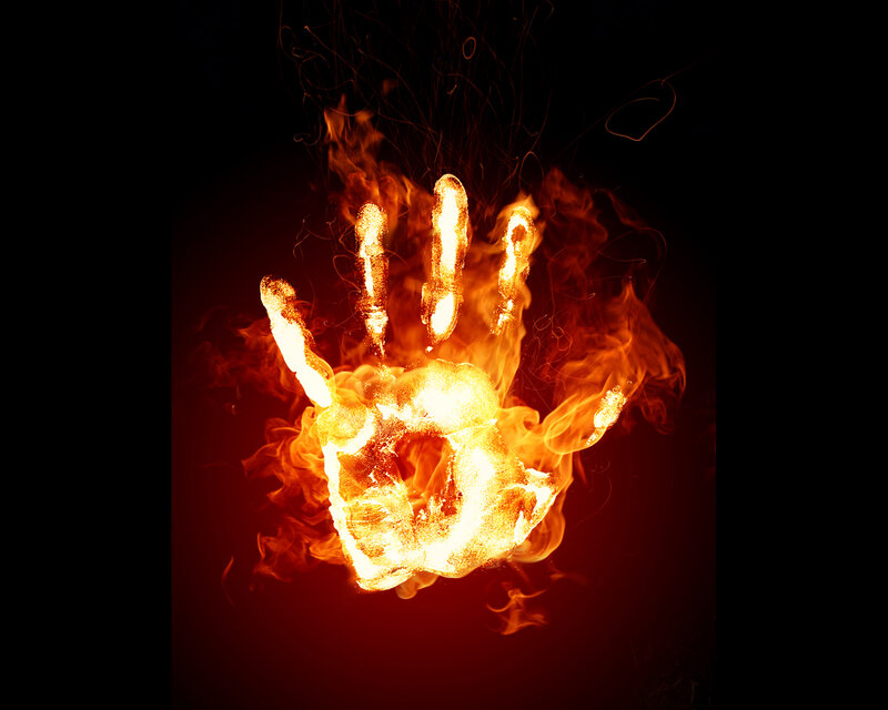 Flaming Hand — Orange