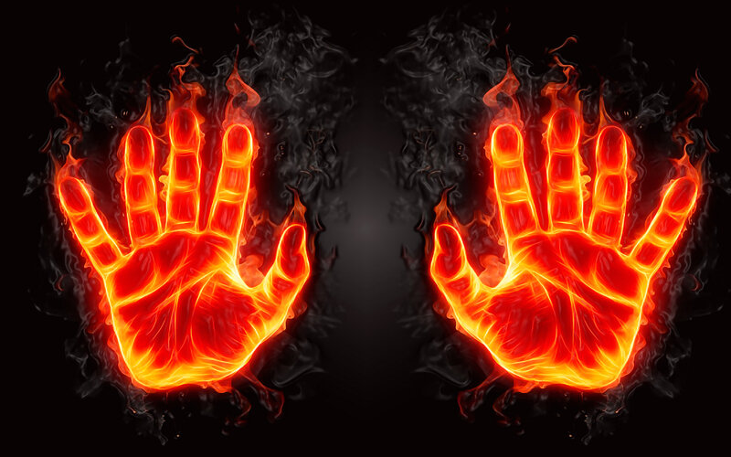 Flaming Hands