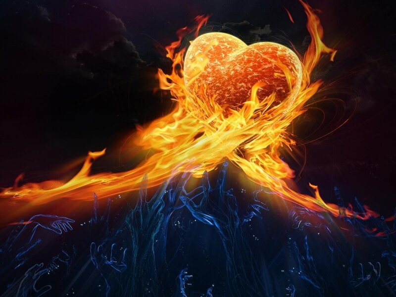 Flaming Heart — Orange