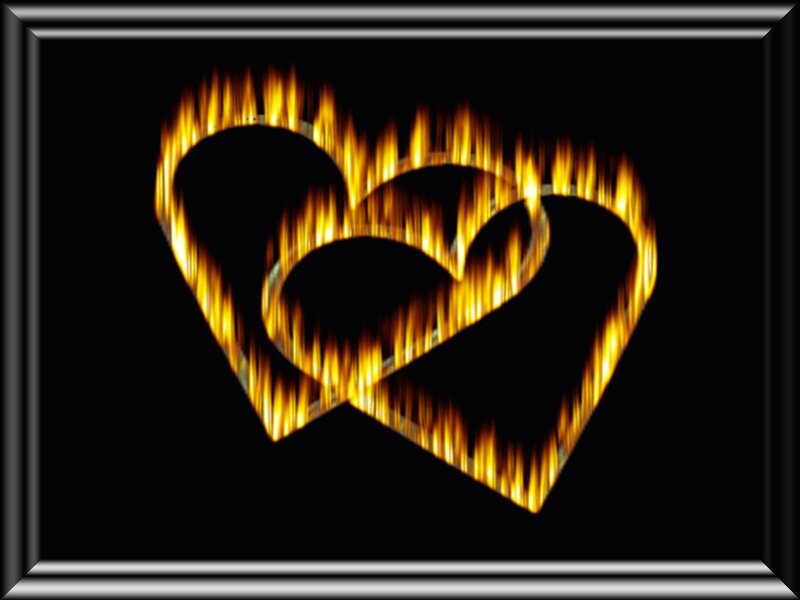 flaming hearts symbol