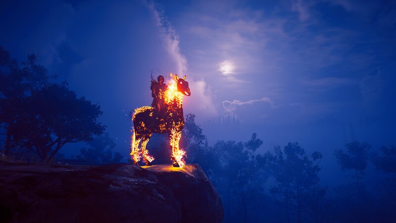 Flaming Horse and Rider