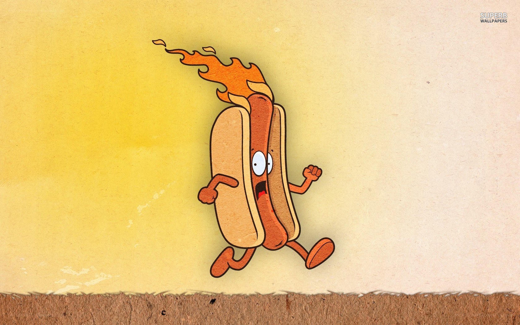 flaming hot dog running