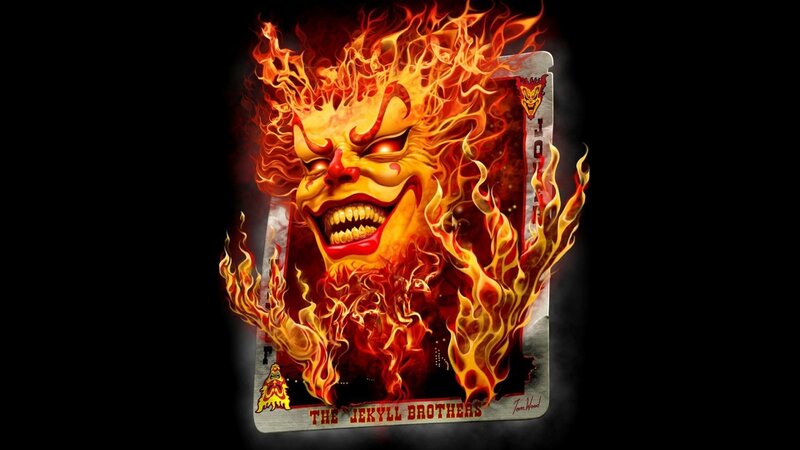 Flaming Joker Face